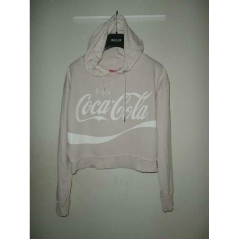 Vintage trui coca cola licht roze M