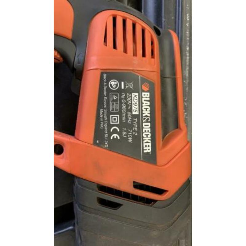 Black & Decker KD975 klopboormachine 710W in doos