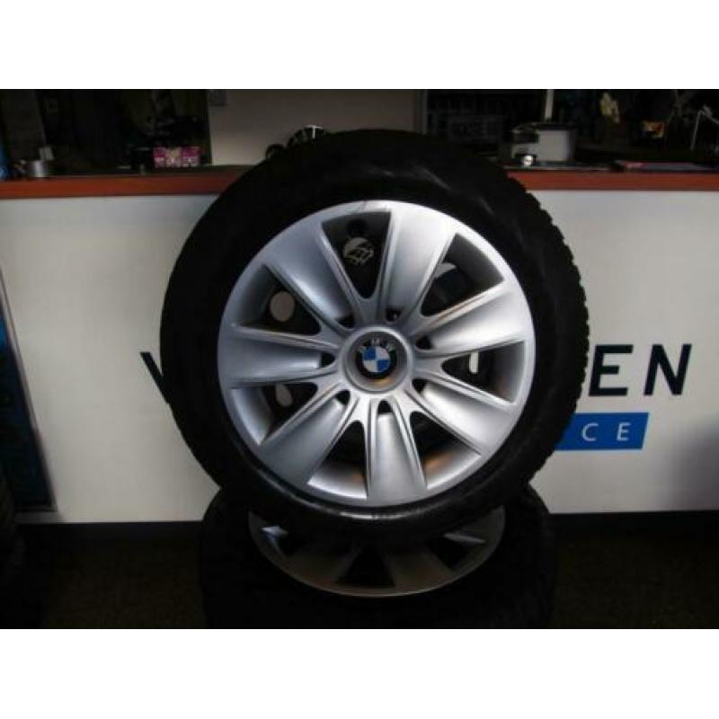 16" stalen velgen + wieldoppen met winterbanden BMW 1 serie!