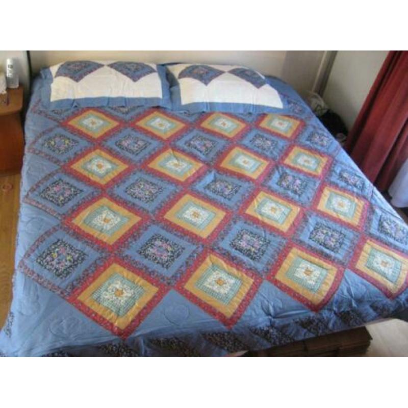 Nieuw,handwerk patchwork quilt set / sprei /bedsprei.1556#