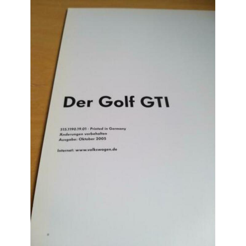 2005 Volkswagen golf 5 GTI folder IZGST óók kleuren golf GTI