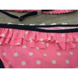 Bikini met zwembroek roze maat 134/140