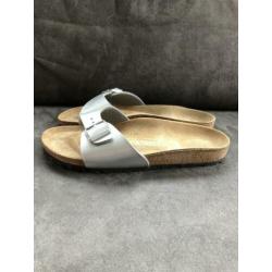 Birkenstock slippers zilver maat 40 nieuw