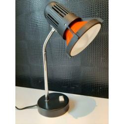 Retro design lamp zwart oranje 38cm !