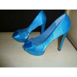 MONIQUE COLLIGNON blauwe hoge pumps