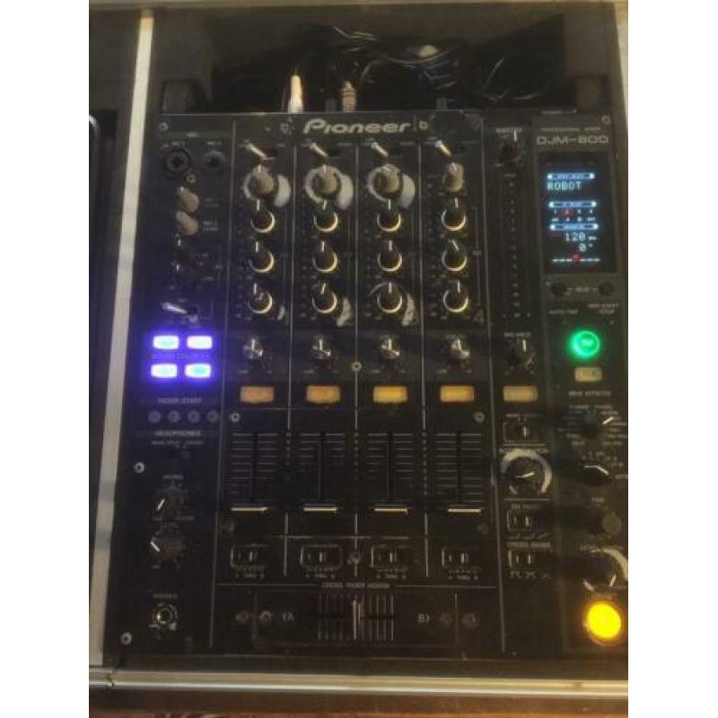 Pioneer DJ set DJM 800 + 2x CDJ1000 MK3 in flightcase