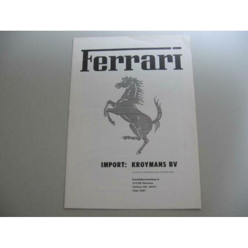 AF 002 Ferrari, verzamelfolder met o.a. 312T in Nederland