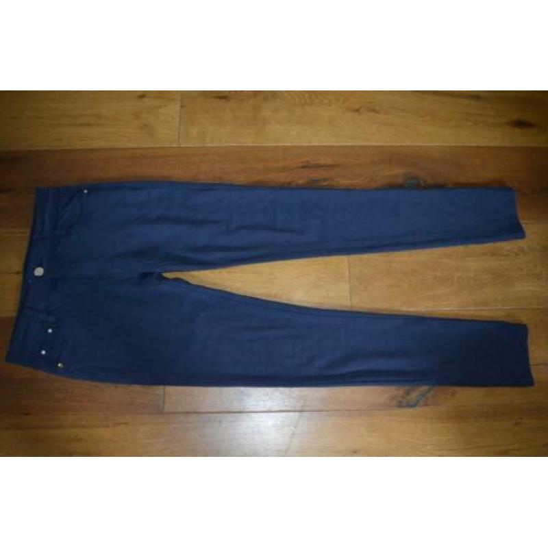 Miss RJ, prachtig navy blauw stretch skinny pantalon, mt M