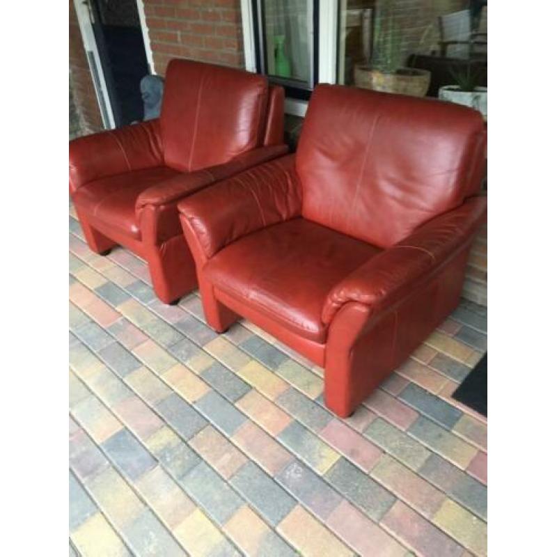 2 mooie Fauteuils leder