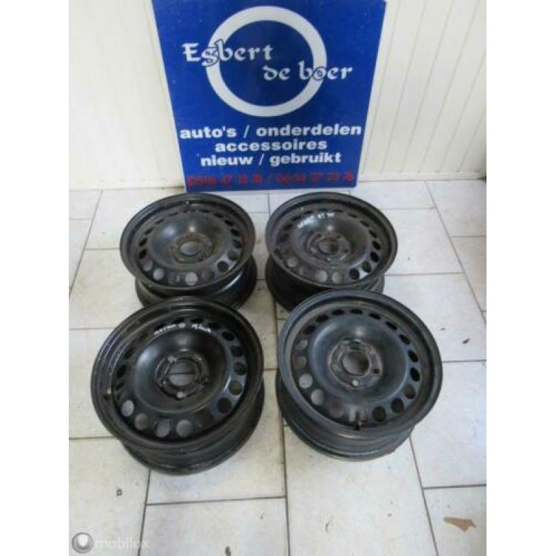 4x stalen velg velgen 15 inch Opel Astra G, bj '98 t/m '03