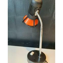 Retro design lamp zwart oranje 38cm !