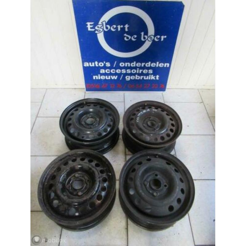 4x Stalen velg velgen Opel Astra F 14 inch, bj '91 t/m '97