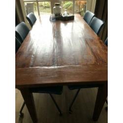 Massief Houten eettafel