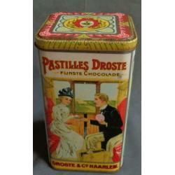 DROSTE CACAO HAARLEM pastilles chocolade blik H15,5xL9xB9cm