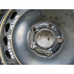 4x stalen velg velgen 15 inch Opel Astra G, bj '98 t/m '03