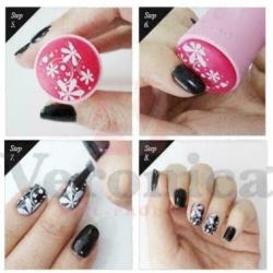 Nail art stempel plaatje M45