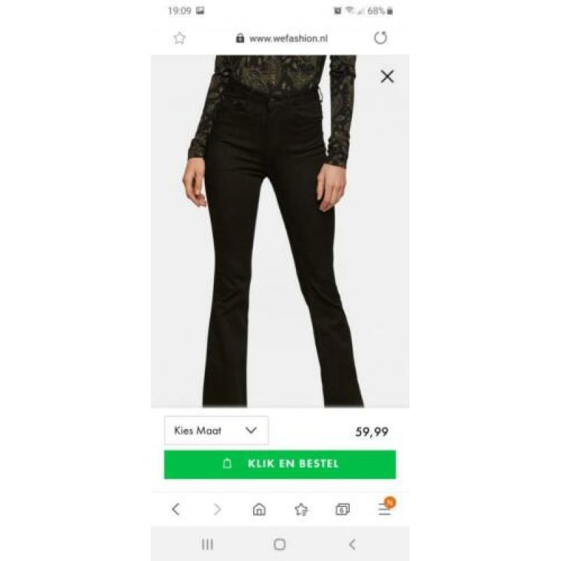 Nieuw High Waist flare stretch jeans maat 30