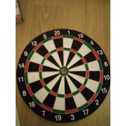 Dartboard met 6 darts en 2 kanten