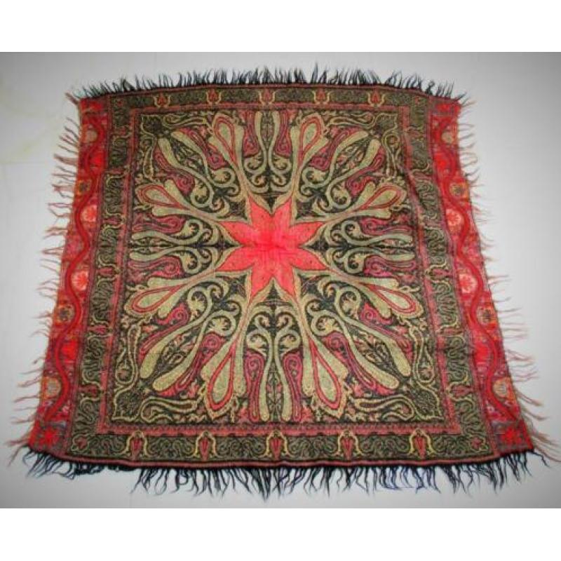 Worteldoek Paisley Motief~Jaren 20 Spiegelkleed~Kapstok Klee