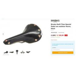 Brooks swift titanium zadel zwart ( mooier dan b17 )