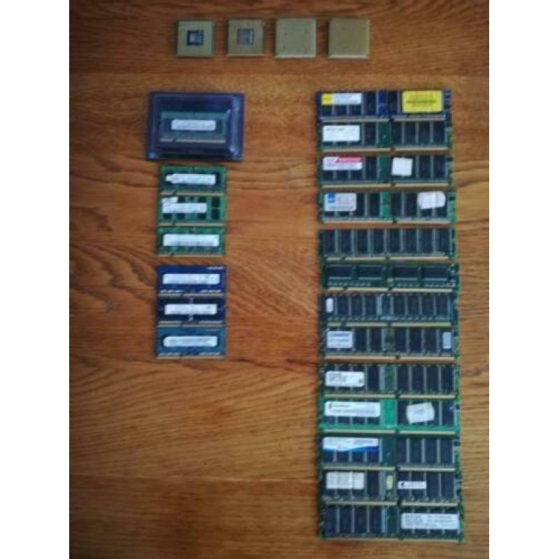 Assortiment van CPU’s en RAM