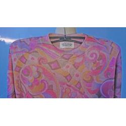 Oversized Psychedelische Vintage Sweater Benetton. Maat S/M