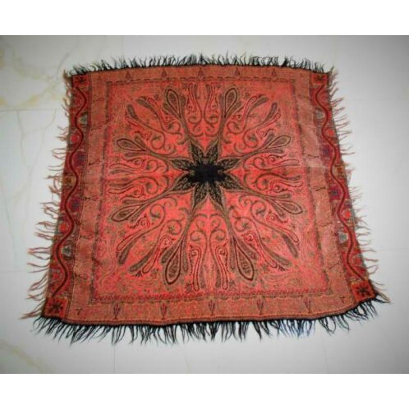 Worteldoek Paisley Motief~Jaren 20 Spiegelkleed~Kapstok Klee