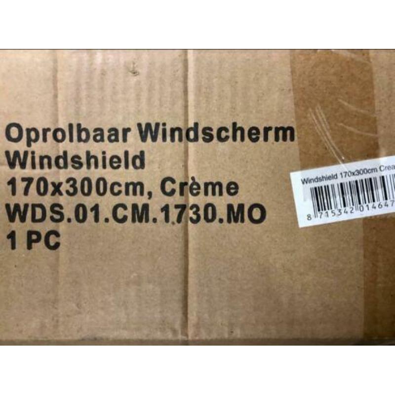 Oprolbaar windscherm Mascot