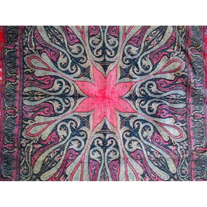 Worteldoek Paisley Motief~Jaren 20 Spiegelkleed~Kapstok Klee