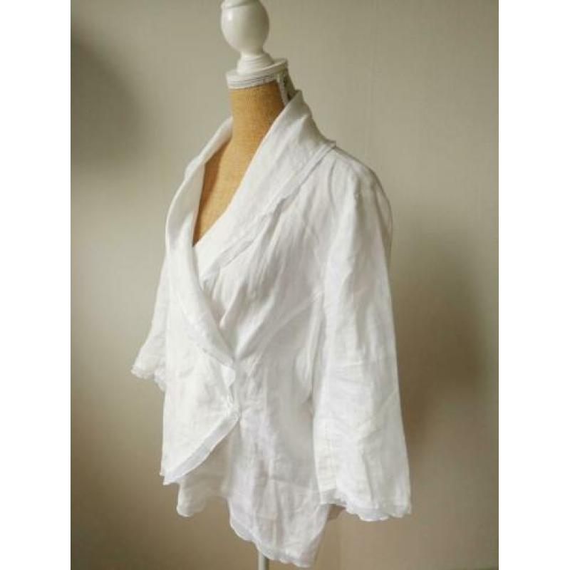 Linnen overslag blouse