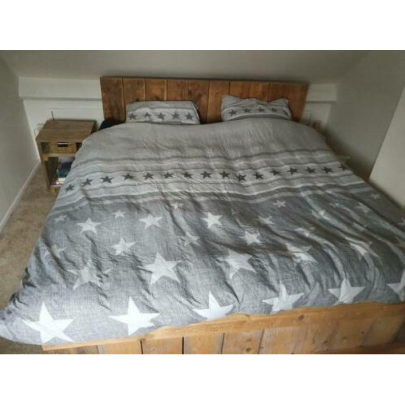 Steigerhouten 2 pers bed 180x200