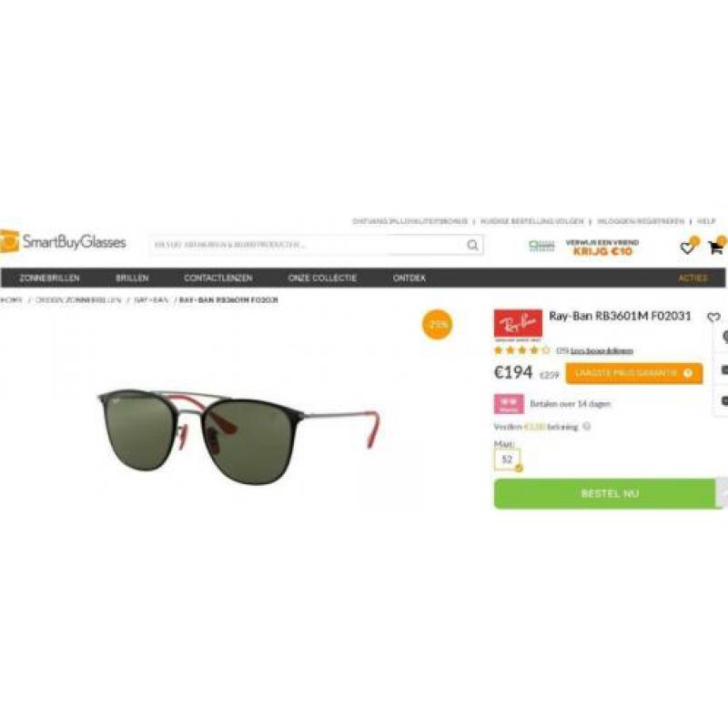 Ray-Ban RB 3601 M Scuderia Ferrari (groen)