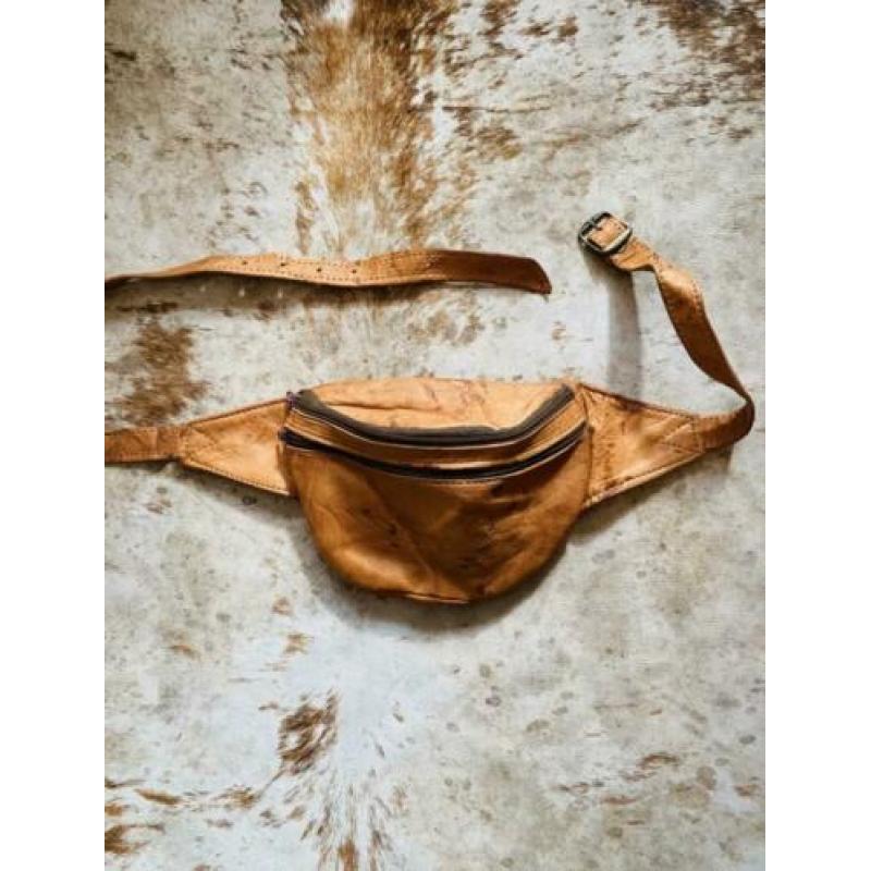 Vintage Leren Fanny Pack : heuptas sling bag boho festival