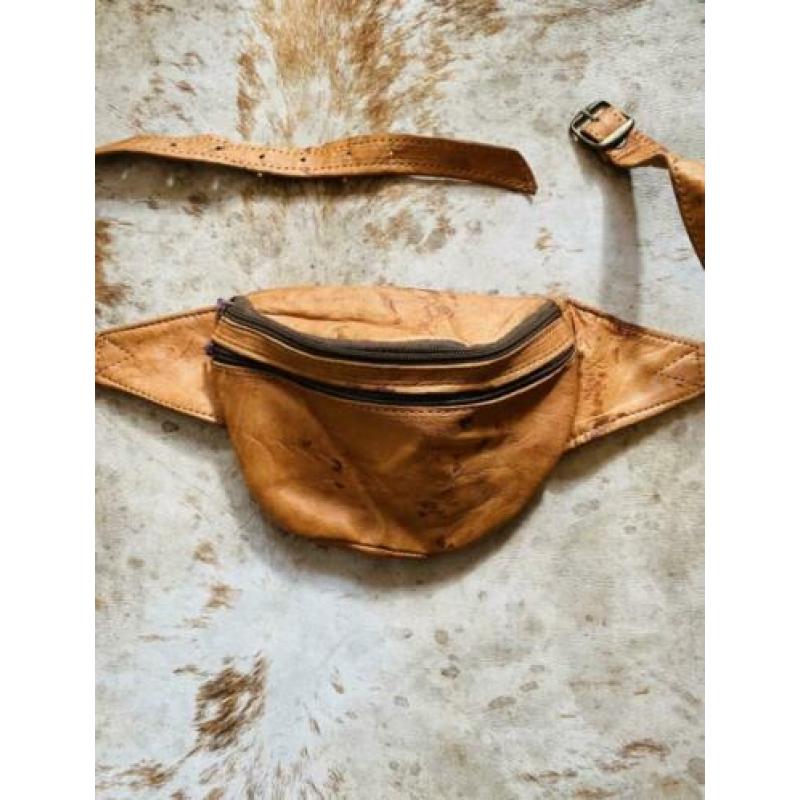 Vintage Leren Fanny Pack : heuptas sling bag boho festival