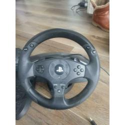 PS 4 en 3 Race stuur met pedalen, thrustmaster t80,