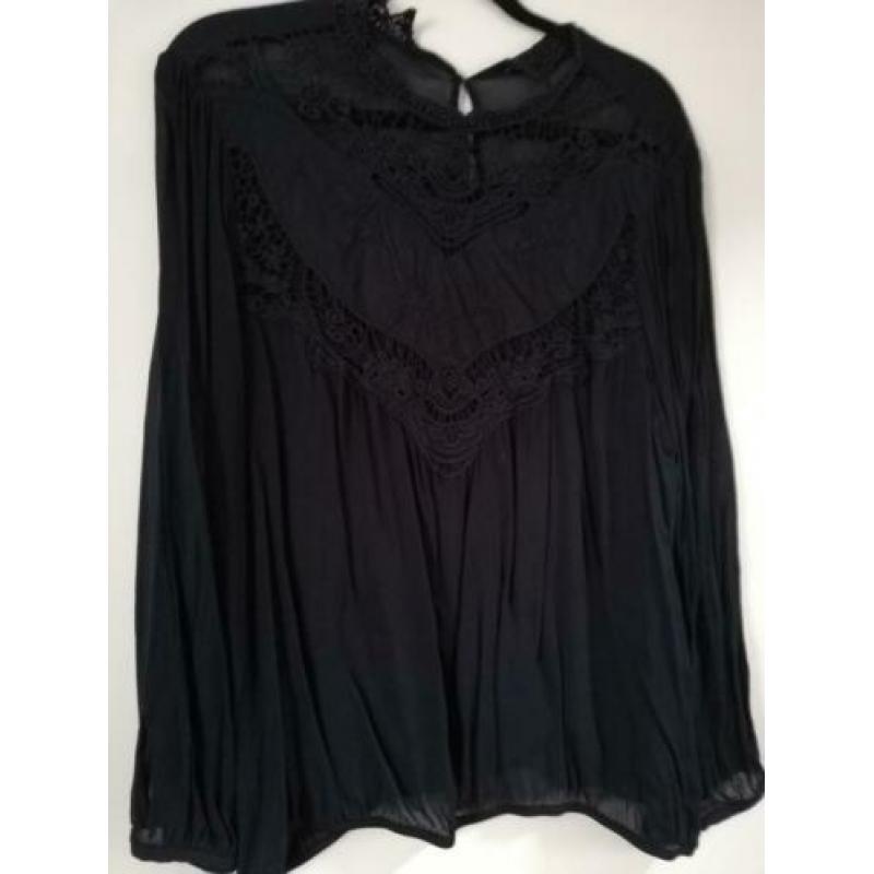 Te Koop: SUMMUM aparte Blouse, mt 46. Donkerblauw. (J-372).