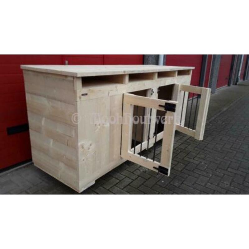 Honden meubel/bench/hok/tv meubel/steigerhout/dressoir