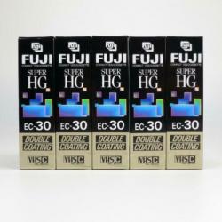 5 x Fuji SHG EC-30 VHS-C VHSC VHS Compact 30 min - Nieuw