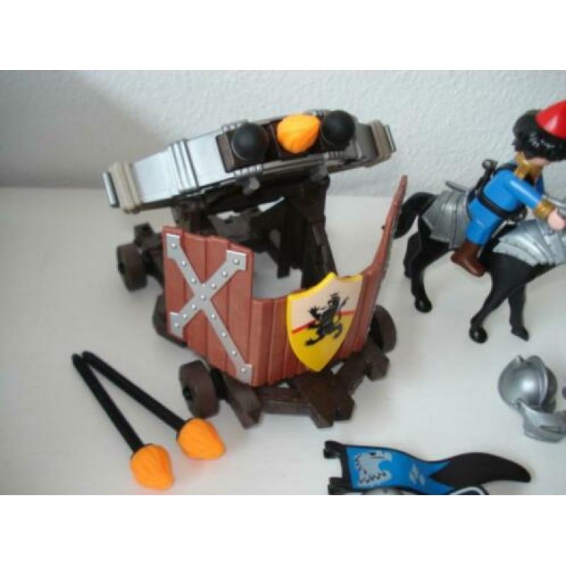 Playmobil 4867 3voudige ballista +kanon+paard+ridder+extras