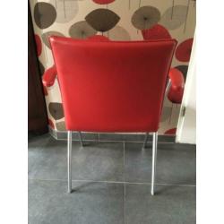 4 Leolux Natello eetkamerstoelen met leuning