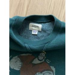 Bellerose groene crewneck Brutus maat 12 jaar:152