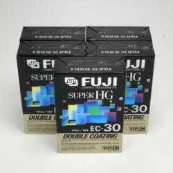 5 x Fuji SHG EC-30 VHS-C VHSC VHS Compact 30 min - Nieuw