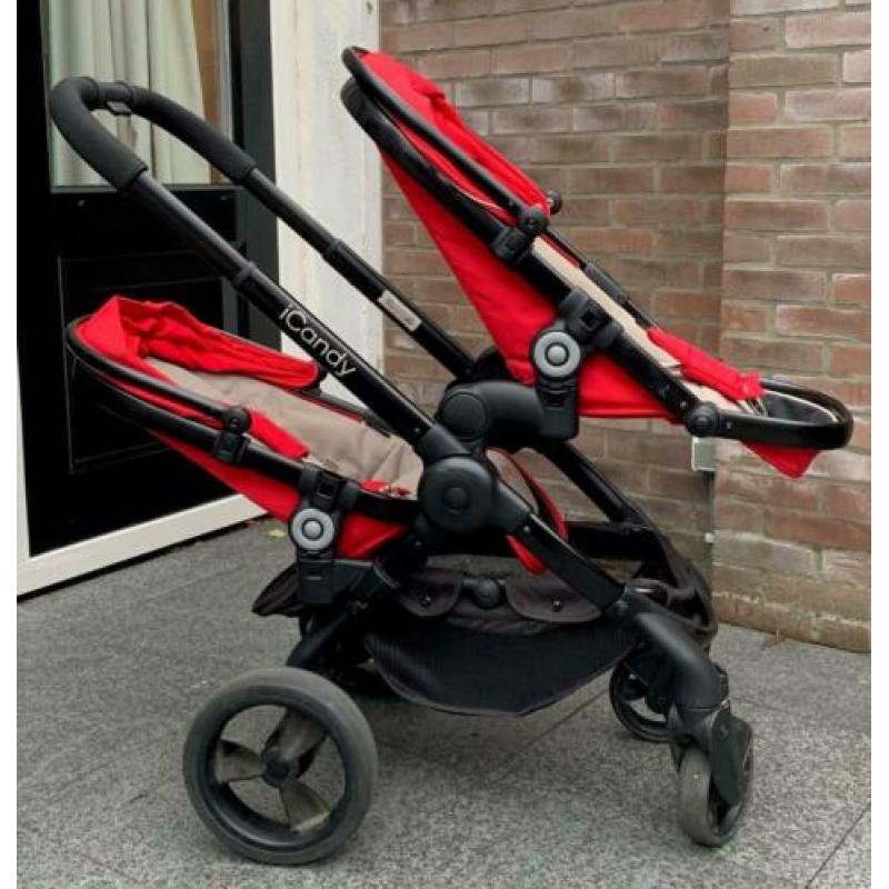 iCandy Peach 3 duo kinderwagen rood