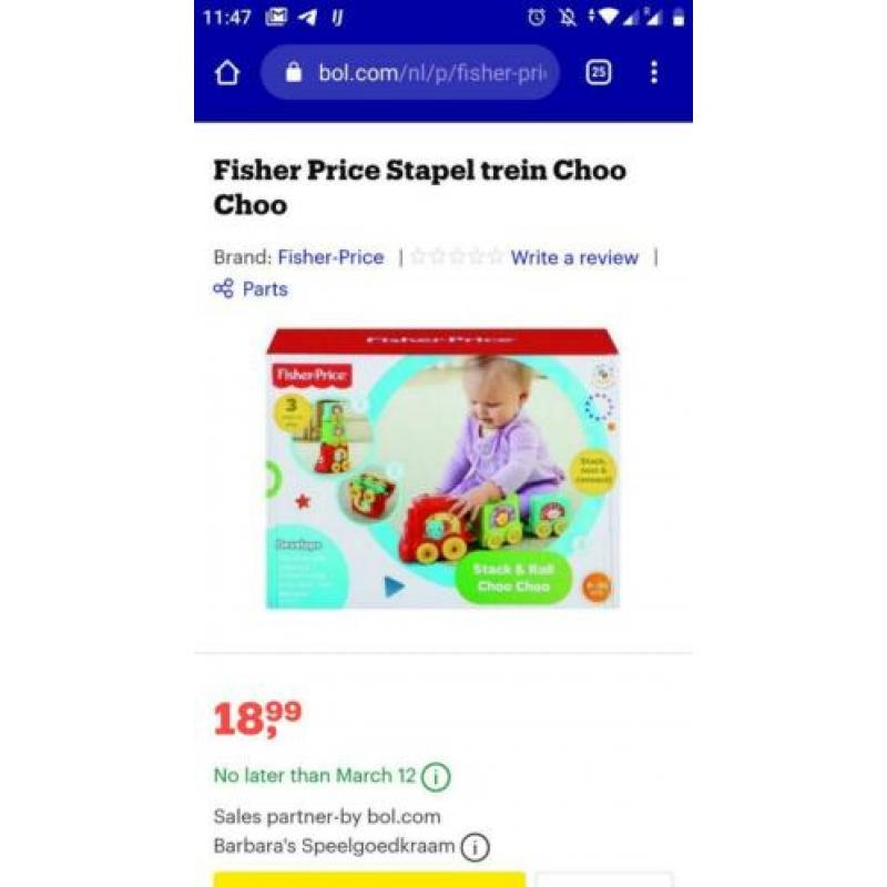 Fisher price stapel trein