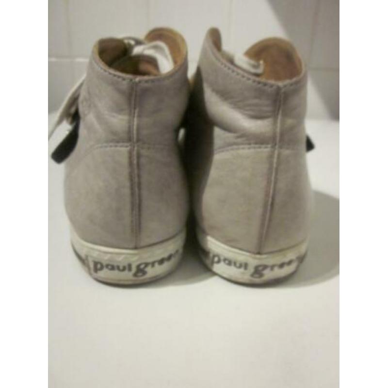 paul green sneakers hoge gympen leer beige 38,5 5,5