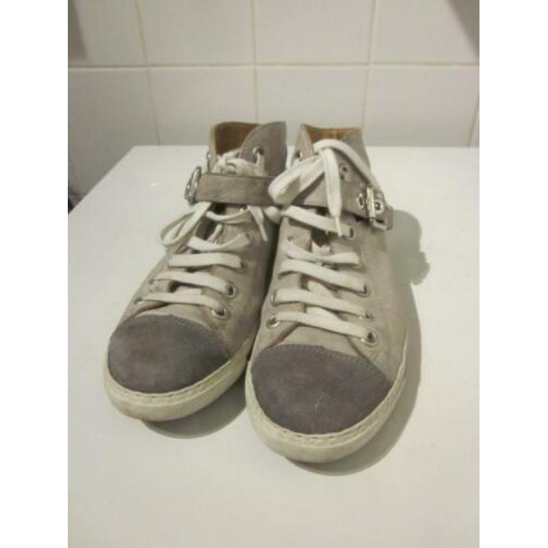 paul green sneakers hoge gympen leer beige 38,5 5,5