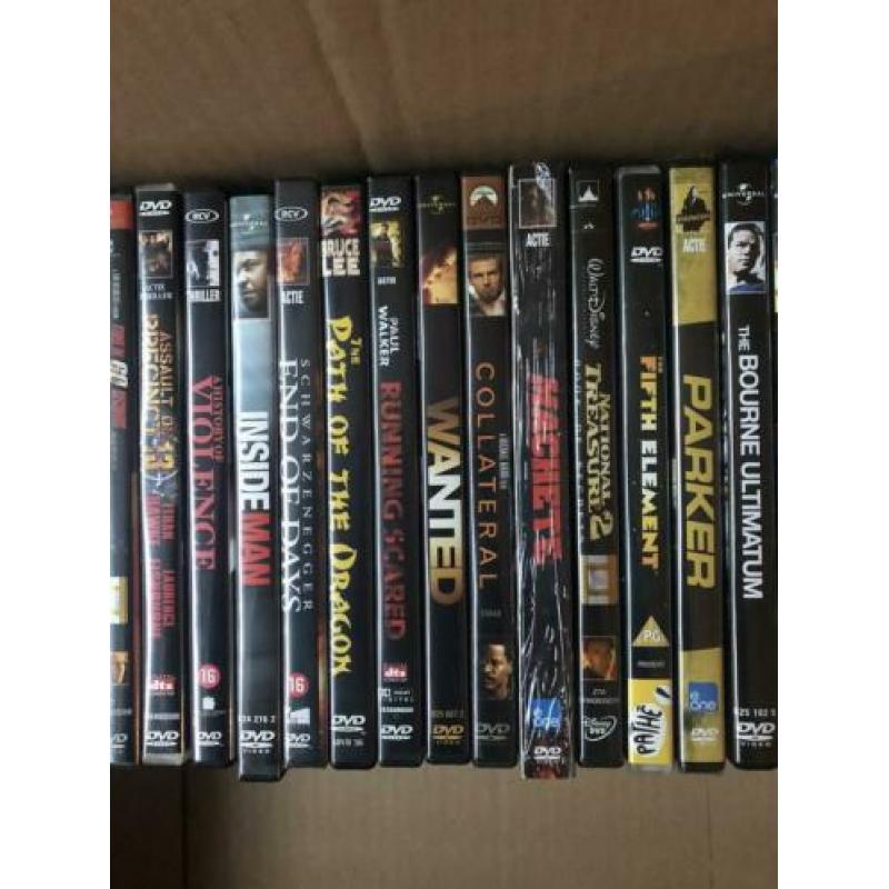 Te Koop: Partij DvD's diverse genres Actie, Teken, horror