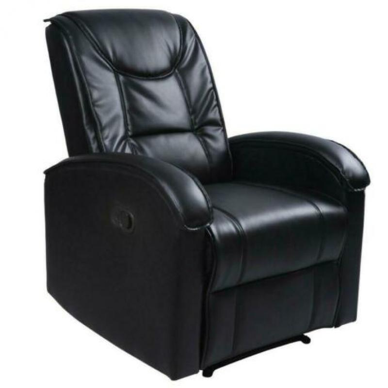 Comfort TV-Stoel Relaxfauteuil Luie Stoel Comfortzetel Zwart