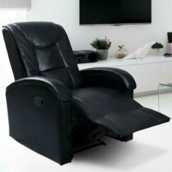 Comfort TV-Stoel Relaxfauteuil Luie Stoel Comfortzetel Zwart