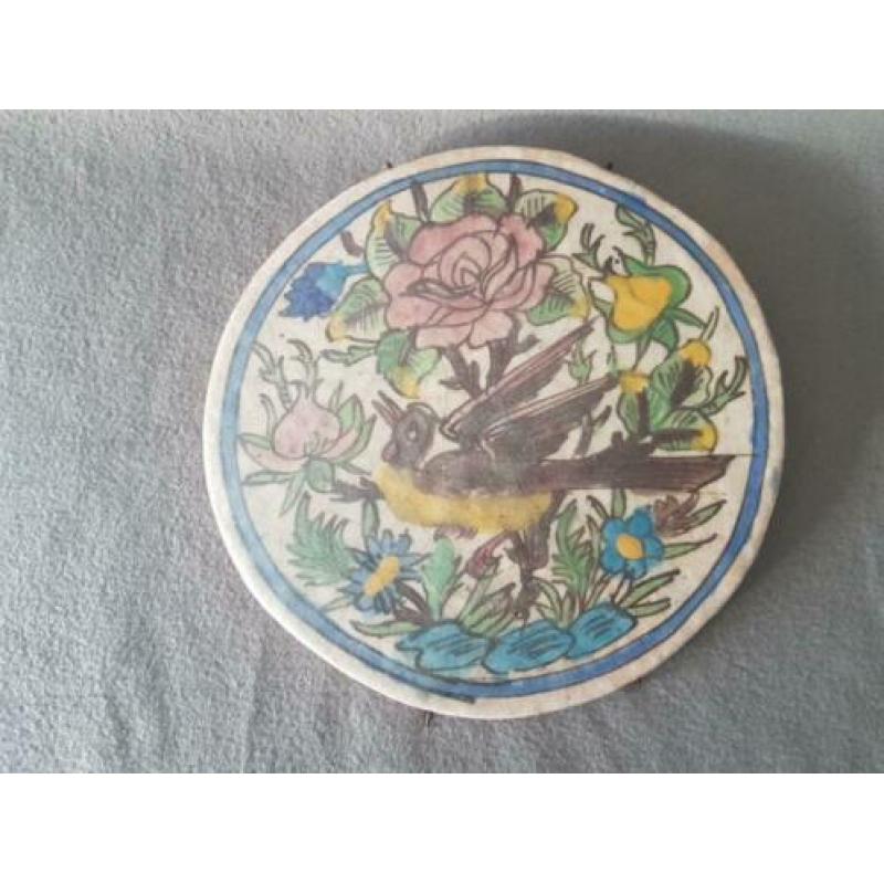 Aardewerk plaquette van vogel - Diameter 26 cm